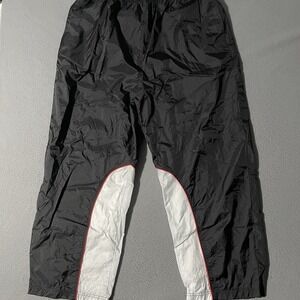 Vintage Y2K Wide Leg Ankle Zip Windbreaker Jogger Lined Pants Size‎ Large